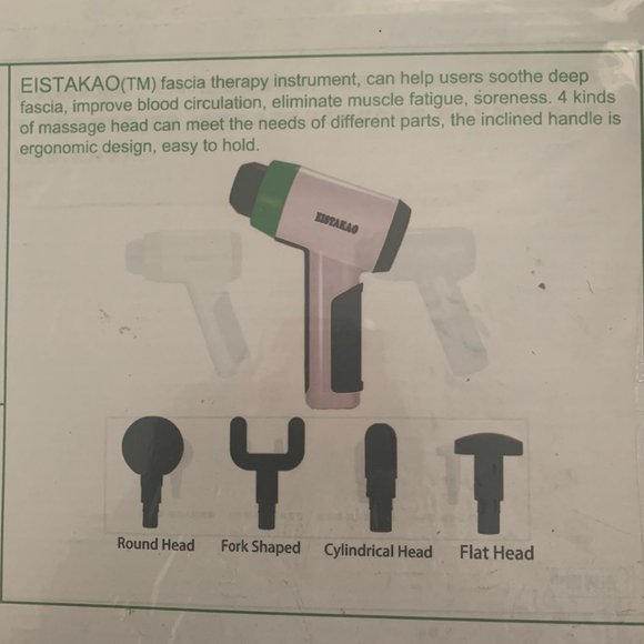 NWT EISTAKAO MASSAGE GUN DEEP TISSUE PERCUSSION MUSCLE MASSAGER 4 Massage Heads - Picture 4 of 10